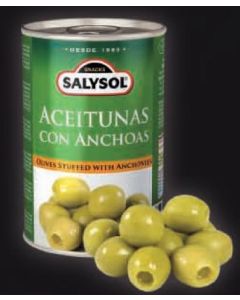 Lata Aceitunas Con Anchoa P. Neto 120 g  P. Esc. 50 gr Salysol