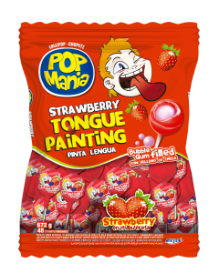 Pop Mania Pinta Lengua Fresa Frutilla 16 Bolsas x 48 Ud 14 g Riclan