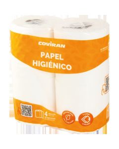 Papel Higienico 2 Capas Blanco COVIRAN 4 U