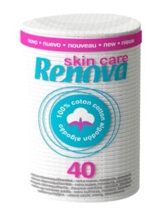 Discos de Algodon Desmaquillador Skin Care Mini 40Ud  Renova