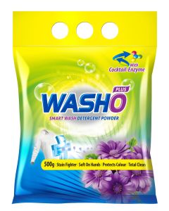 Detergente en Polvo WASHO PLUS 500g