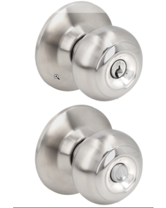 Pomo Cilindrico Ovalado p/ Constructora p/ Entrada Acero Inox Llave Std Prolok