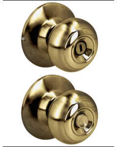 Pomo Cilindrico Ovalado p/ Recamara Laton Antiguo Llave Std Blister Prolok