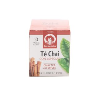 Infusion Te Chai C/Especias 20G Est. 10 Bolsitas Carmencita