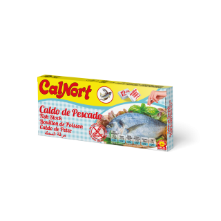 Pastillas de Caldo Sabor Pescado 6x24 Estuches de 12 Pastillas de 10gr Calnort