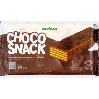 Barritas de Chocolate con Leche Snack 129 g  6 Ud x 21.5 g Coviran