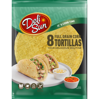 Tortilla sin Gluten Maiz y Tapioca 208g 8Ud x 15cm DeliSun