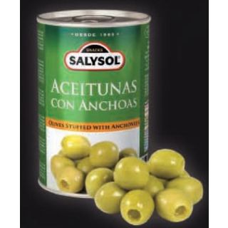 Lata Aceitunas Con Anchoa P. Neto 120 g  P. Esc. 50 gr Salysol