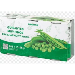 Guisantes Coviran  Pack-3  (3x150g)450 g Esc. (3x95g) 285 g