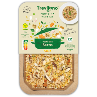 Proteina Vegetal / Pasta con Setas 200g (2 raciones) Trevijano