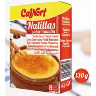 Natillas Instantaneas Sabor Vainilla display de 2 sobres x 65g Calnort