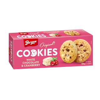 Galletas C/Chispas de Chocolate Blanco/Arandano 130g Bergen