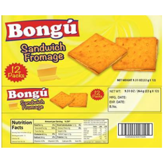 Galletas Sandwich Fromage 24x12x24 g Bongu