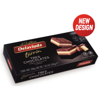 Turron Tres Chocolates 200G Delaviuda (70713)