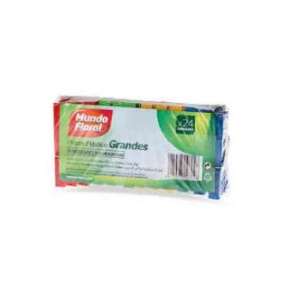 Pinzas de plastico p/ropa grandes Mundo floral
