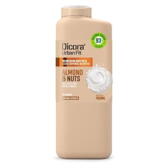 Crema hidratante Dicora Body milk almendras-nueces con vitamina B 400 ml (4320)