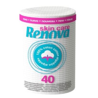 Discos de Algodon Desmaquillador Skin Care Maxi 40Ud  Renova