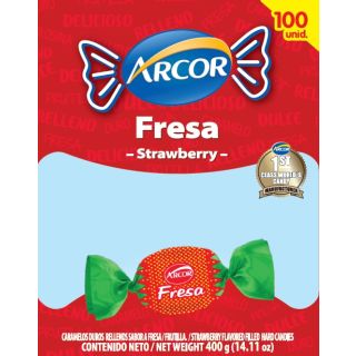 Caramelo Fresa Bolsa 400G Arcor