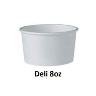 Vaso Deli Papel BLanco 8oz BIONATURE 20/25 Caja x 500 Ud Plastifar